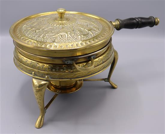 Indian brass pans etc(-)